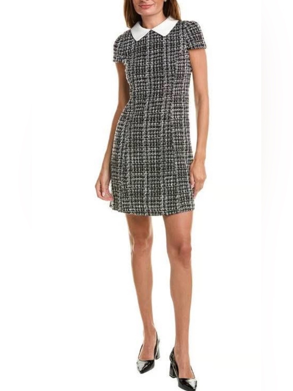 NWT Julia Jordan Cap Sleeve Bouclé Tweed Sheath Dress Size 16